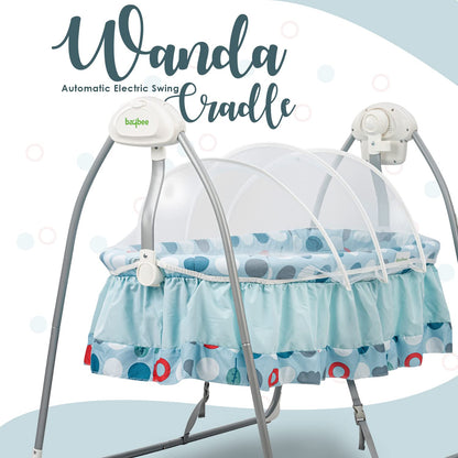 Baybee Wanda Automatic Electric Cradle For Baby(0-2) Years (Blue)